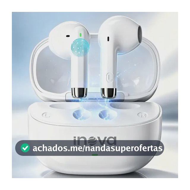 Fone de Ouvido Bluetooth TWS In-Ear Sem Fio 30h Bateria Graves Profundos Microfone Integrado Esportivo Para Academia Trabalho Viagem Estudo Chamadas Áudio HD Baixa Latência