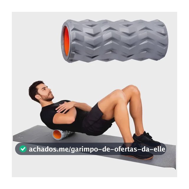 Rolo De Massagem Manual Liberação Miofascial Vollo Cor Cinza