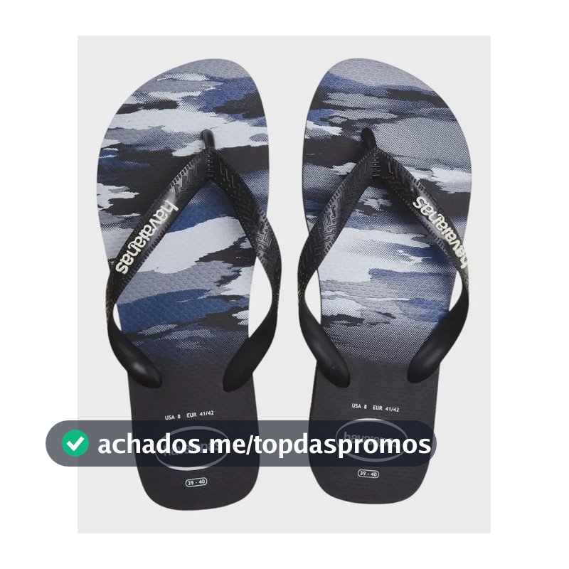 Chinelo Top Camu Havaianas Preto Liso 37/38