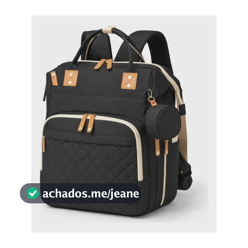 Mochila Bolsa Maternidade Térmica Presente Bebê Versão Luxo Preto