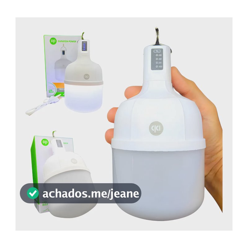 Lampião Camping Led Recarregável Acampamento Barraca Pesca Branco