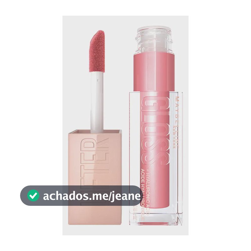 Brilho Labial com Ácido Hialurônico Promove Lábios Volumosos Hidratados e Cheios de Brilho com Aplicador XL para Make Glow Maybelline NY Lip Lifter Gloss Cor Silk 5.4ml