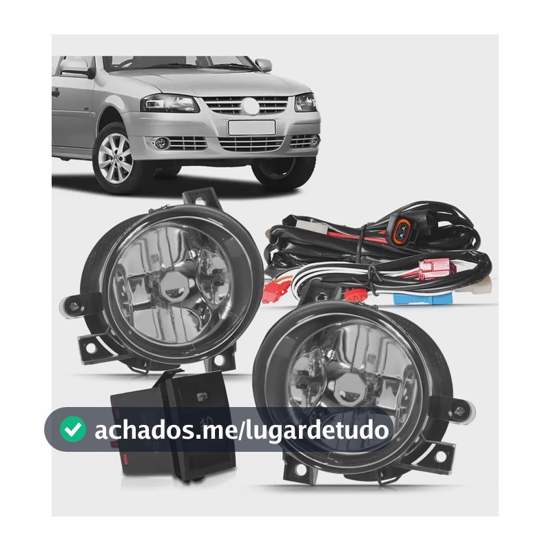 Kit Farol Milha Neblina Gol G4 Botão Modelo Original