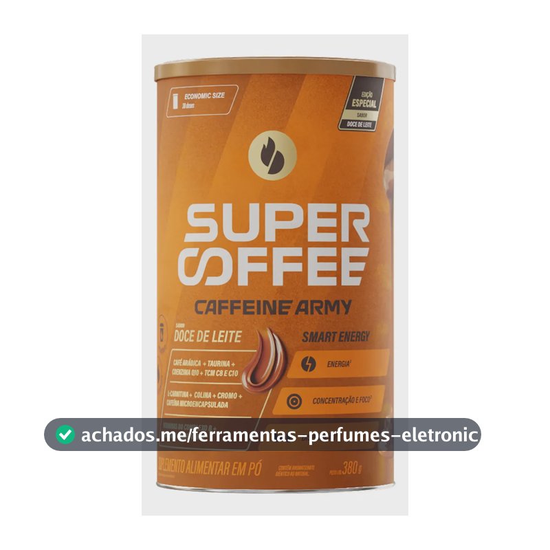 Cafeína Caffeine Army Supercoffee Classic Size em pó sabor Doce de leite x 380g