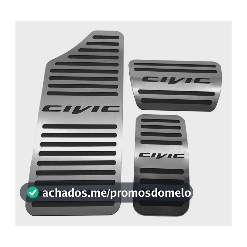 Descanso + Pedaleira Aço Inox Honda Civic G10 17 A 21