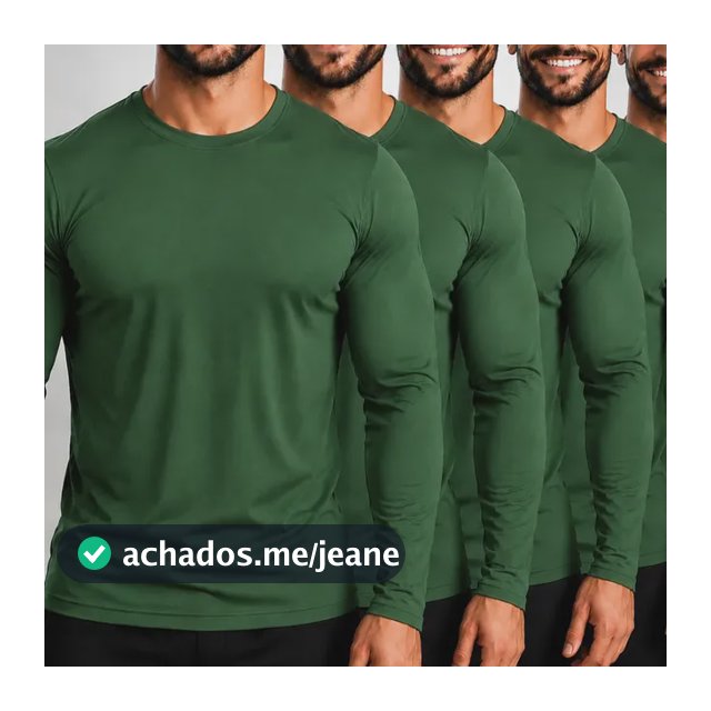 Kit 5 Camisetas Manga Longa Uv 50+ Proteção Solar Esporte 5 Verde Musgo Gg