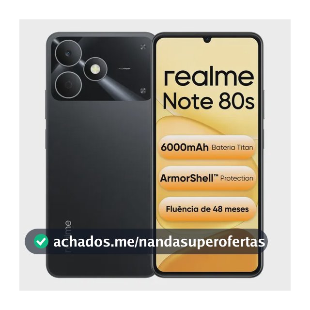Celular Smartphone Realme Note 80s 128gb 4gb Ram Dual Sim Bateria 6000mah Ultrafino 7,94 Mm Resistência À Poeira E Água Ip54