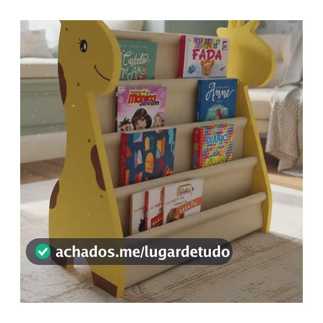 Estante Livros Infantil Em Madeira Girafa Montessori