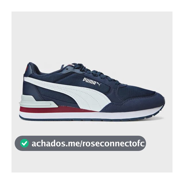Tênis Masculino St Runner V4 Mesh Puma Club Navy-puma White-team Regal Red-plat Liso 41 Eu
