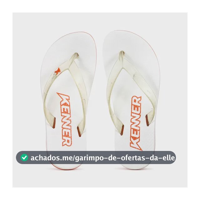 Chinelo Kenner New Summer E Confortavel Flexivel Branco Branco 40 Br
