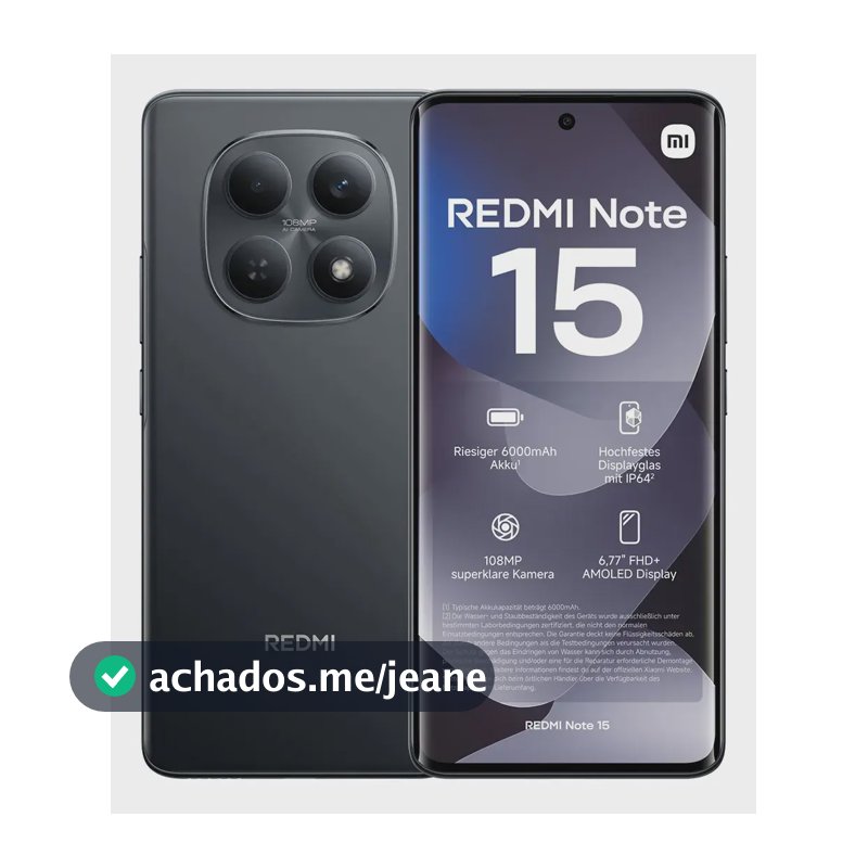 Celular Redmi Note 15 Dual Sim 4G 128gb 6gb Ram - preto