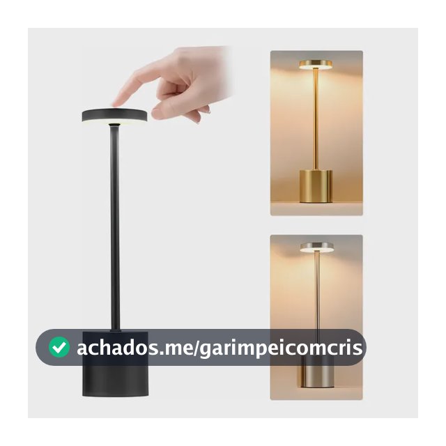 Luminaria Led 3 Cores Sem Fio | Abajur De Mesa Recarregável