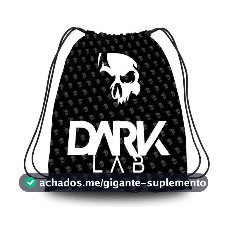 Mochila Saco Dark Esporte Academia Com Alças - Dark Lab Cor Preto Desenho do tecido Caveira
