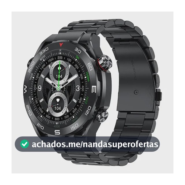 Smartwatch Bazik Prime WATCH Ultimate de 51mm com Tela AMOLED, GPS e NFC