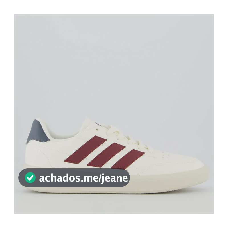 Tênis adidas Courtblock Branco E Bordô Branco - 42 Br