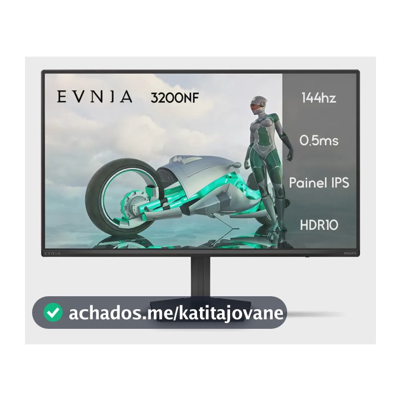 Monitor Gamer Phillips Evnia 23,8  Led Fhd 144hz 127/220v Preto