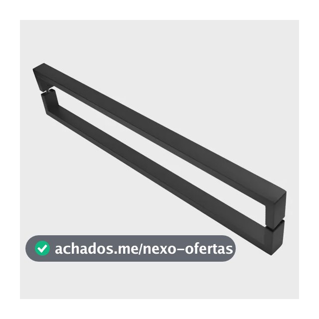 Puxador Inox U Para Porta Pivotante Preto Fosco 1.20 Metro Preto Fosco
