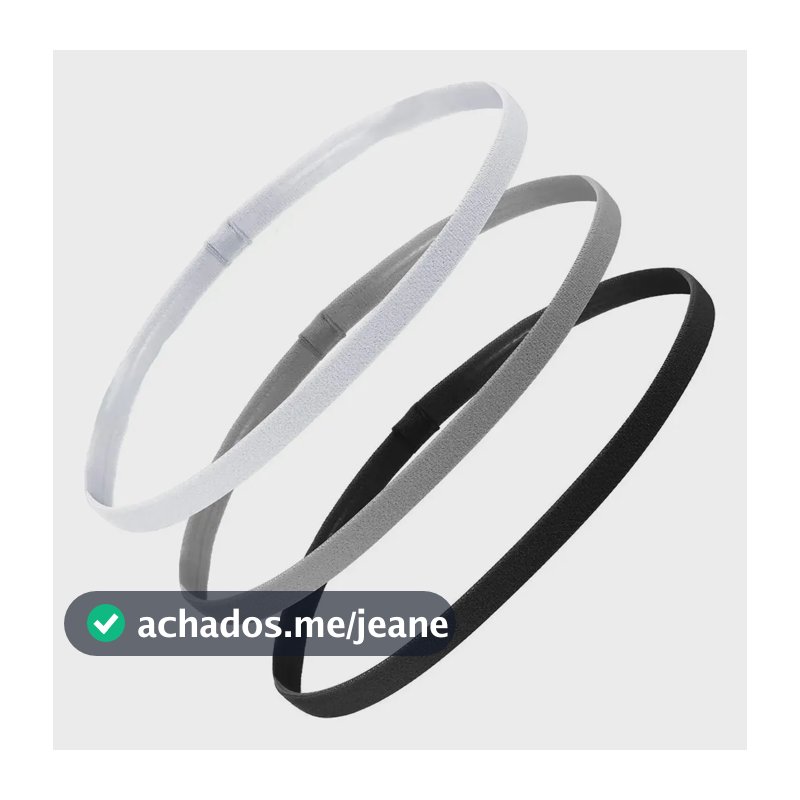 Kit 3 Faixas Cabelo Suor Headband Corrida Esporte Testa Yoga