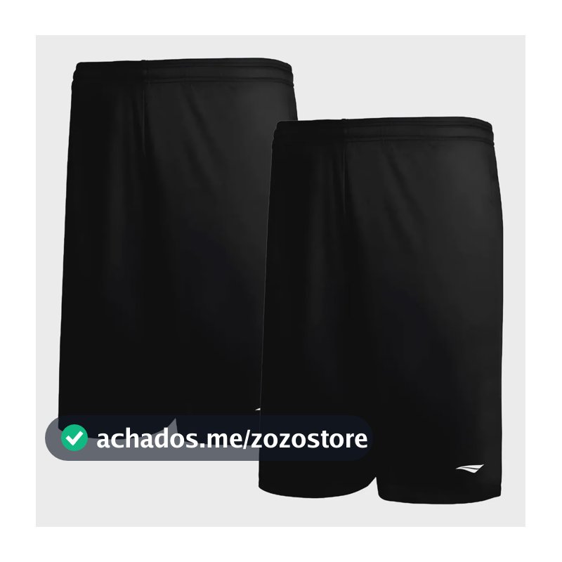 Kit 2 Shorts Calção Futebol Academia Corrida Treino Penalty Preto G Preto G