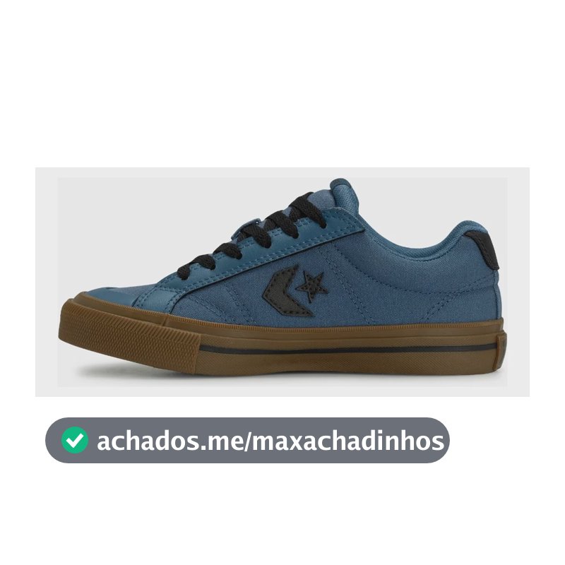 Tênis Converse Sem Gênero Sport Casual Co0639 Curto T Azul Grafite/preto/marrom Mel Liso 36 Br
