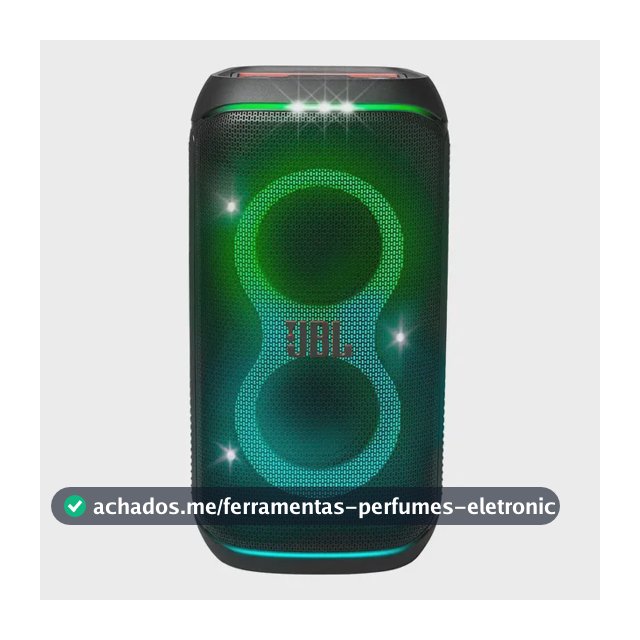 Caixa de Som JBL PartyBox Club 120 Bluetooth Show de Luzes À Prova de Respingos Som JBL Pro Sound 160W RMS - Preta