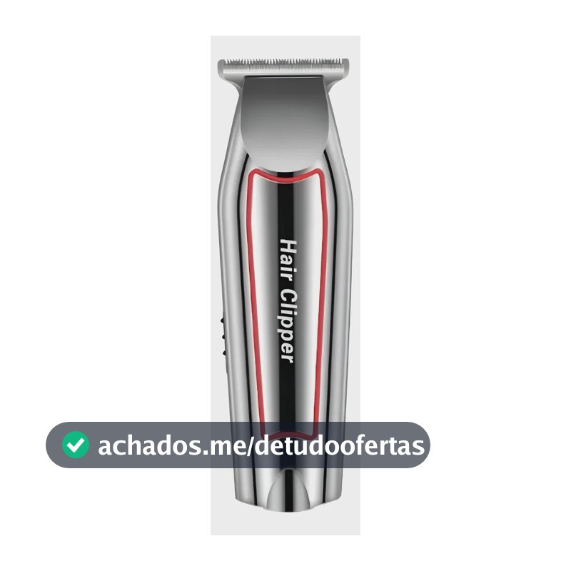 Maquina Cortar Cabelo Aparar Barba Kemei Km-032 Acabamento Prateado 127/220v