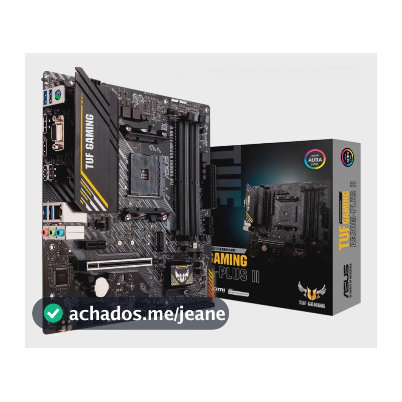 Placa-Mãe ASUS TUF GAMING A520M-PLUS II, AM4, mATX, DDR4