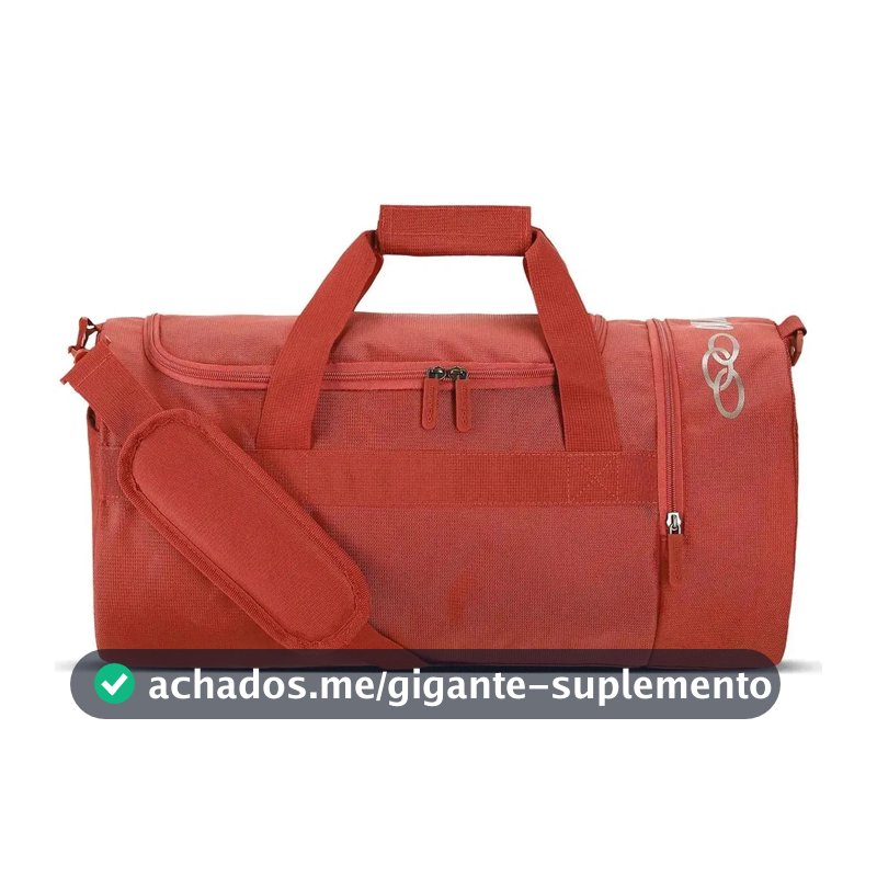 Bolsa Olympikus Gym Bag Vermelha com Compartimento para Tênis