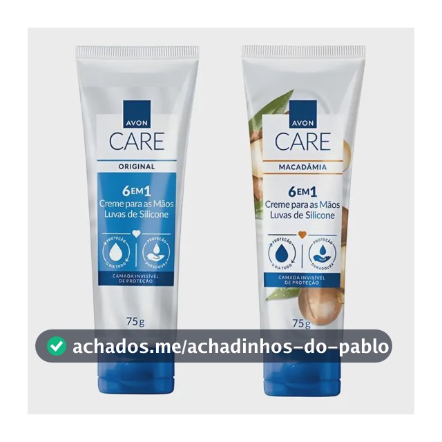 Kit 2 Luvas De Silicone Creme Protetor P/ Mãos Avon Neutra