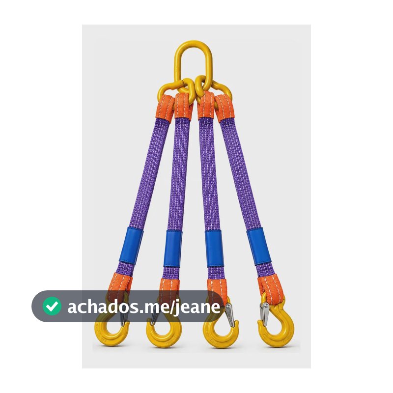 Cinta Elevação Carga 4 Pernas 2,1 Ton 1m 30mm Grab Leg 4:1 Lilás
