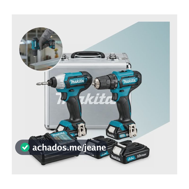 Kit Parafusadeira Furadeira Makita Clx224sax 12v Com Maleta