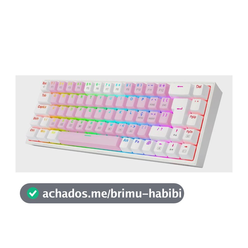 Teclado Gamer Castor Rgb Switch Brown Redragon K631pw-rgb