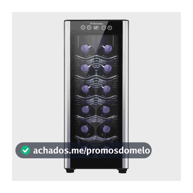 Adega De Vinho Climatizada Electrolux 12 Garrafas Uma Porta Acabamento Em Alumínio Acb12 Bivolt 127/220v