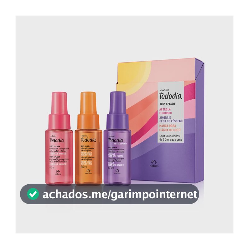 Kit Natura Tododia Body Splash Miniaturas Verão (3 Unidades)