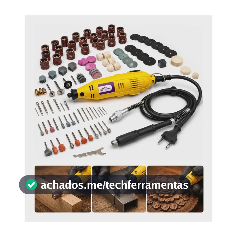Mini Retifica Profissional 450w 212 Peças Multiuso + Potente 220v 60hz 475 W