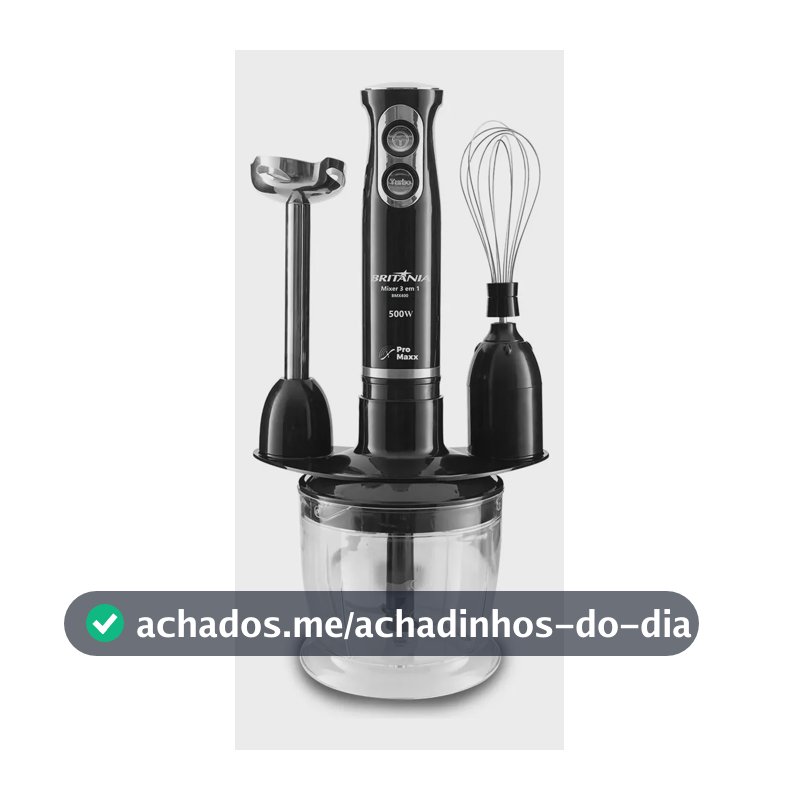 Mixer Bmx400p 3 Em 1 500w Cor Preto Britânia 110v Preto