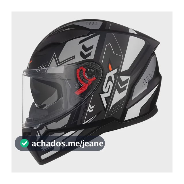 Capacete Moto Asx City Sv Diagon Preto Fosco Prata Grafite Prateado Diagon Fosco 57/58