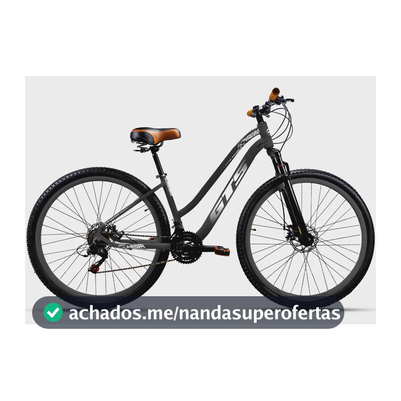 Bicicleta Aro 29 Gts Alumunio Lavy Câmbio Shimano 21 Marchas Preto Com Branco 17