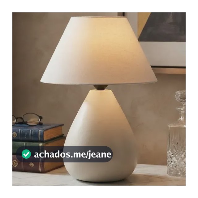 Abajur Gota Luminária Mesa Para Quarto E27 Moderna Decoração Off White Branco 127/220v