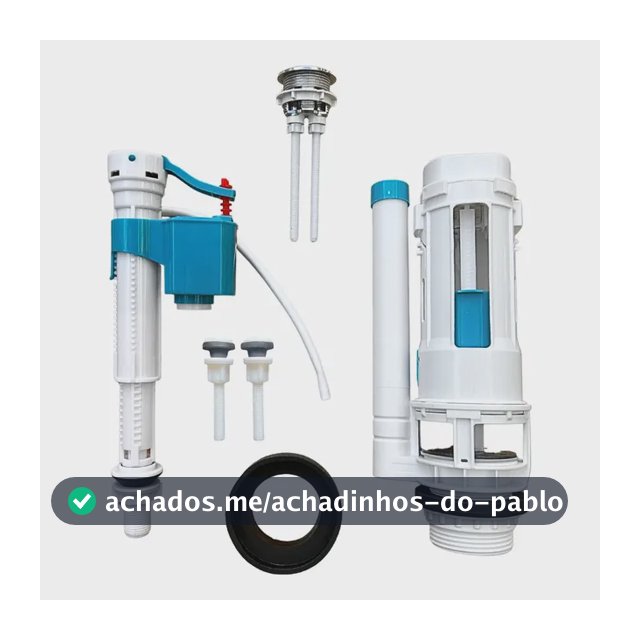 Kit Mecanismo Descarga Botao Duplo Caixa Acoplada Completo