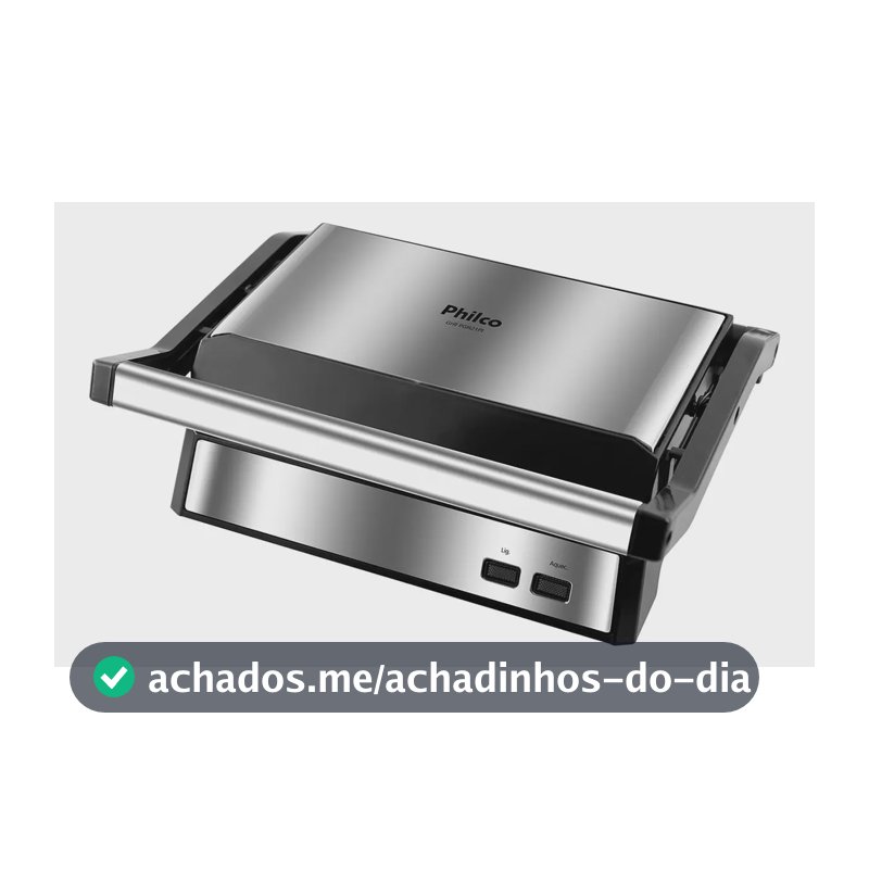 Grill E Sanduicheira PGR21PI Maxx Clean 1000W Cinza Philco