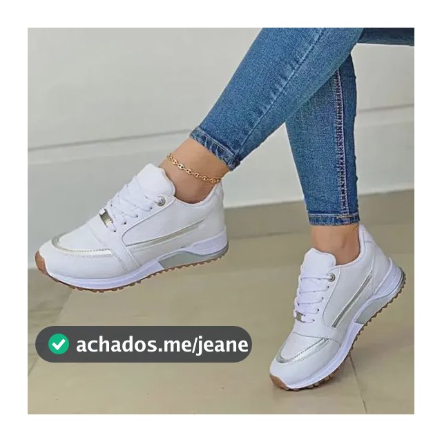 Sapatos Esportivos De Sola Grossa Para Mulheres. Branco 38