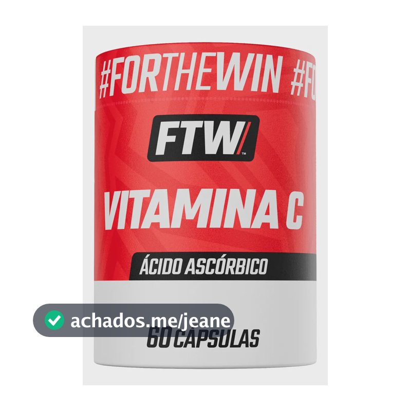 Vitamina C Ácido Ascórbico 60 Cápsulas - Ftw Sem Sabor