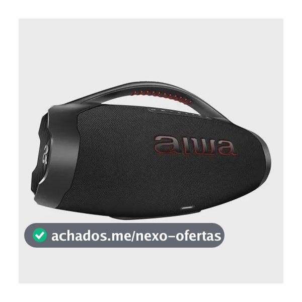 Caixa De Som Boombox Aiwa Aws-bbs-01b 200w Rms Bluetooth Res Cor Preto 127/220v