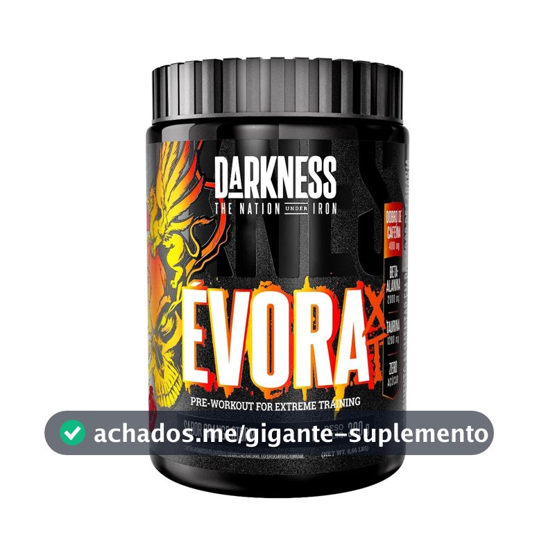 Suplemento em pó Darkness Pré Treino Évora sabor Laranja x 300g