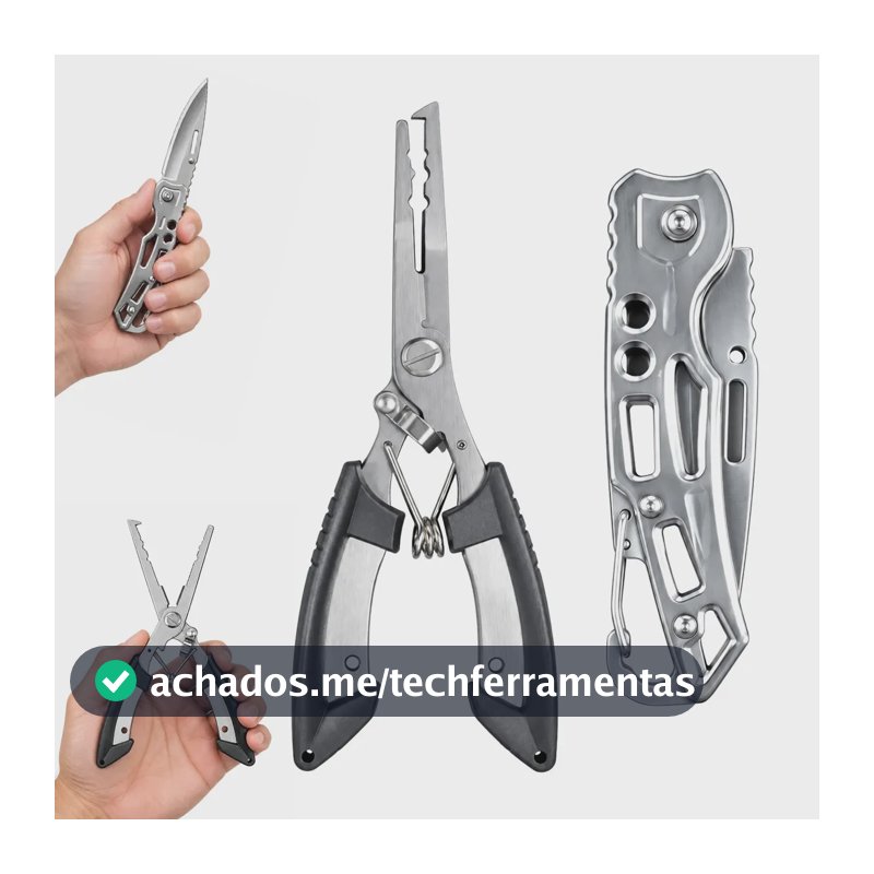 Kit Alicate de Pesca Naisieka YCGD de Aço Inoxidável com Canivete para Corte e Remoção