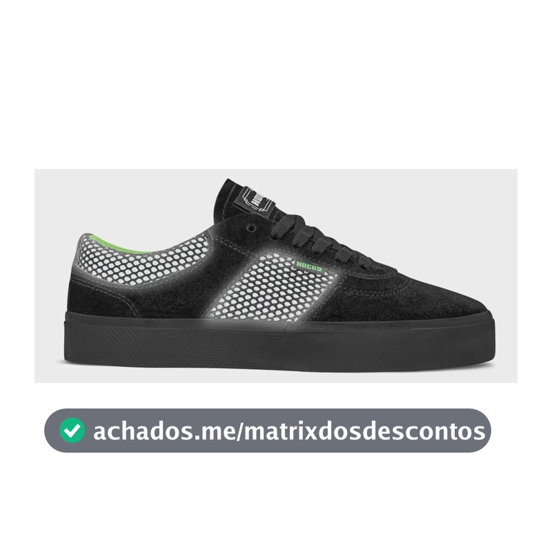Tênis Hocks Tempus - Masc/fem- Várias Cores + Nf Preto/verde 35 Br