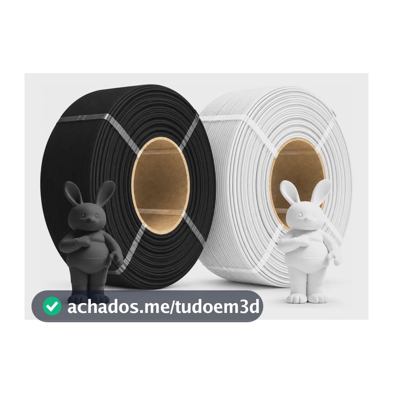 Filamento Pla Sunlu High Speed Fosco Sem Carretel 2kg 1.75mm Preto E Branco