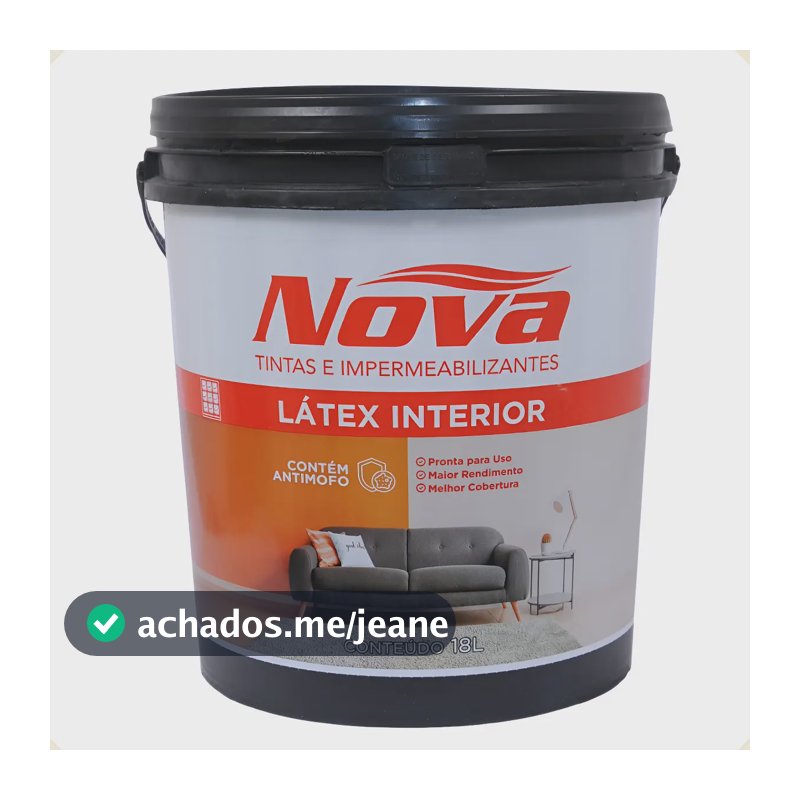 Tinta Acrílica Látex Interna Branca Antimofo Nova Tintas Branca N/a