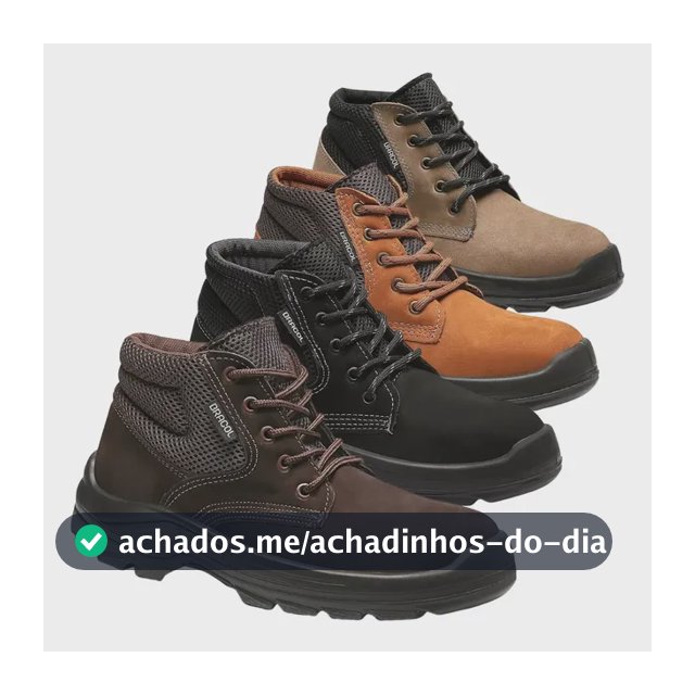 Bota Botina Segurança Bracol Sapato Coturno Nobuck Com Ca